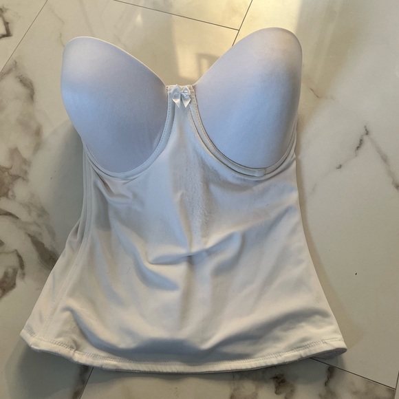 Va Bien White Seamless Hourglass Bustier 34D - Bridal, Wedding, Shapewear - Picture 1 of 8